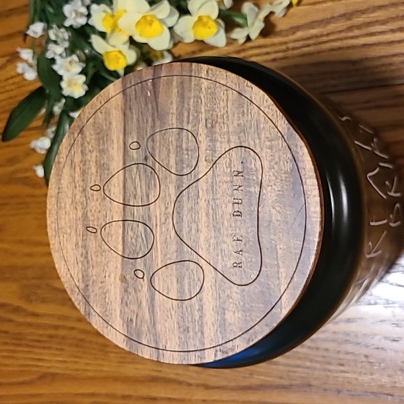 Rae Dunn TREATS & BRIBES Canister with Wooden Lid - Picture 2 of 11